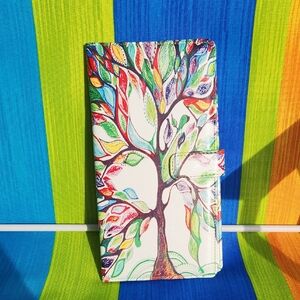 ✨️Source Unknown Multicolor Tree Print Wallet  Travel Organizer Dociments Holder